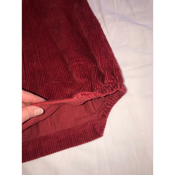 Lagenlook Corduroy Skirt Size S/M Slouchy Asymmetrical Midi Elastic Waist Fall - Picture 8 of 8